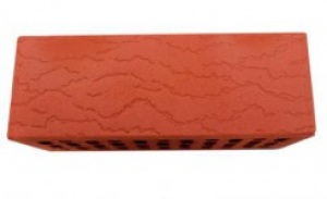 Облицовочный кирпич, Одинарный лицевой пустотелый рифленый Клен-красный, М-175, 250х120х65 