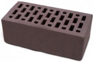 Облицовочный кирпич, Утолщенный пустотелый Шоколад, М-175, 250х120х88 